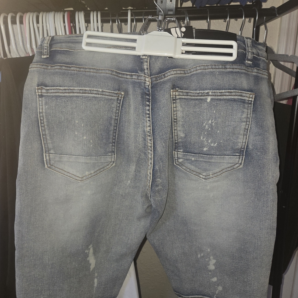 Waimea Light Blue Distressed Skinny Jeans - Picture 4 of 5